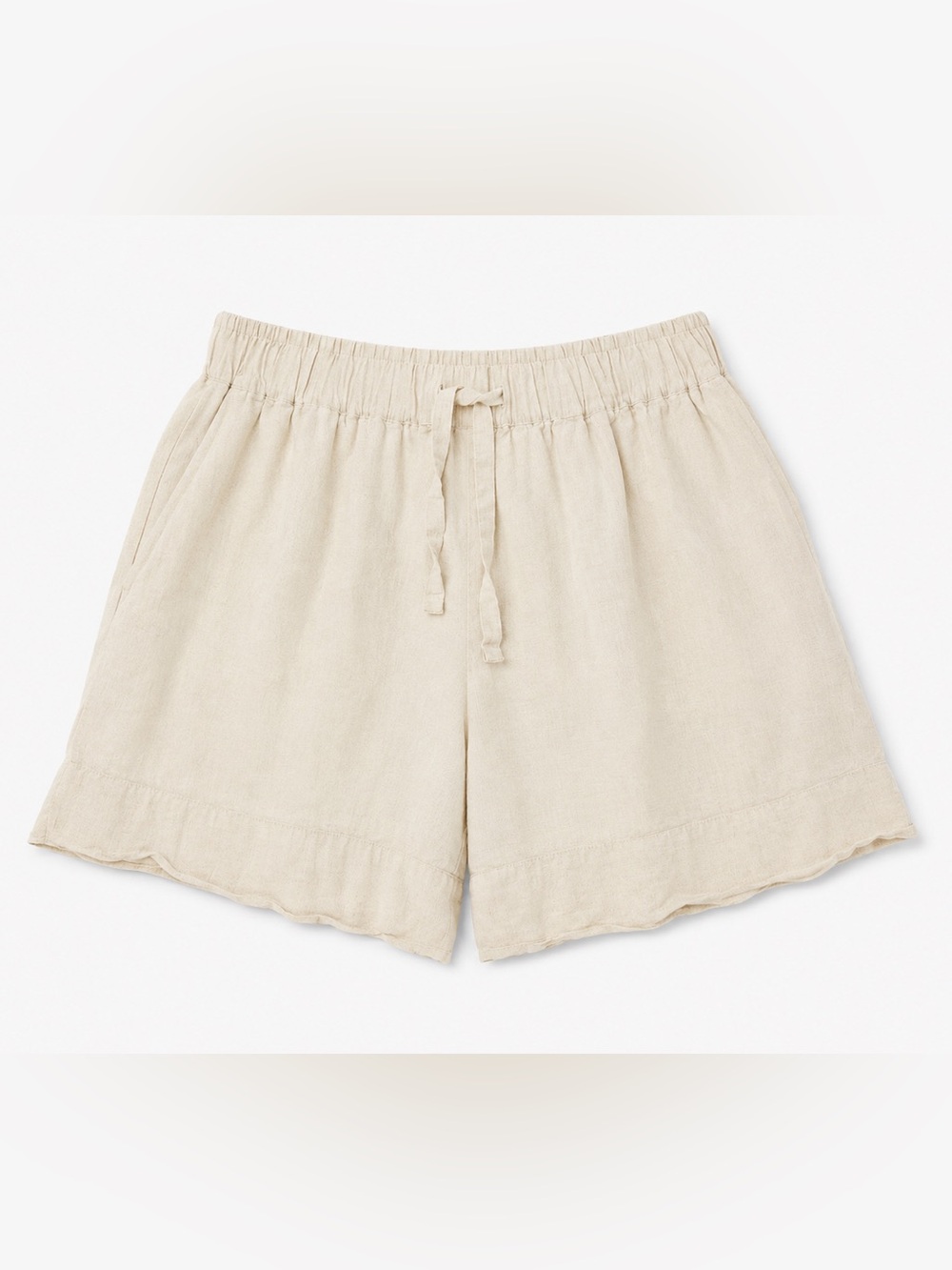 COS Cream Linen-Blend Drawstring Shorts